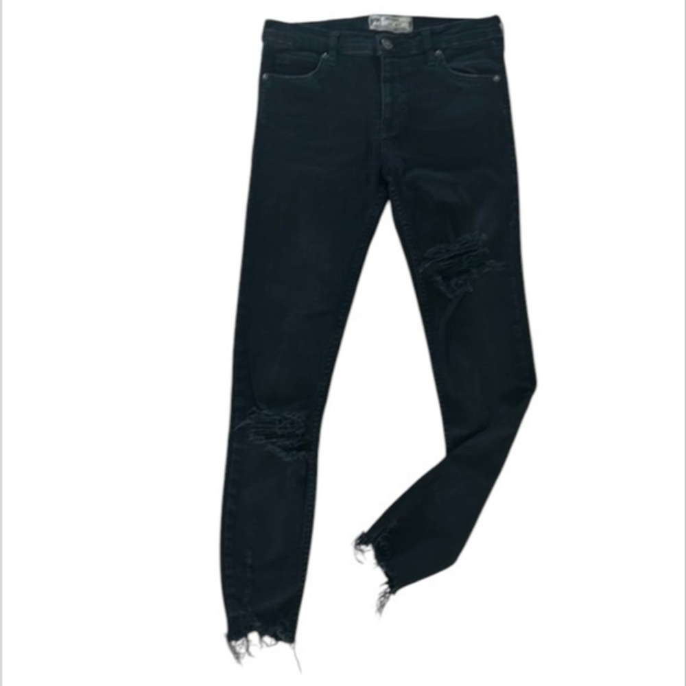 Free People skinny ankle jeans size 25 black